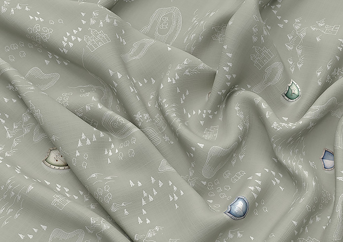 Jurassic Joust, Knights Way Templar - Made to Measure Curtains - Image 4